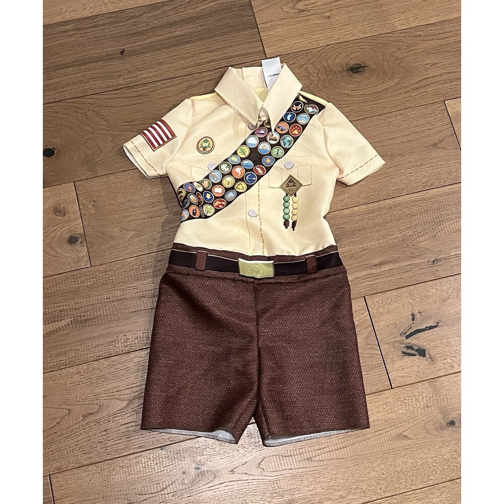 Russell Pixar Disney UP Movie Child Costume Size 3T-4T Jumpsuit Disguise GUC